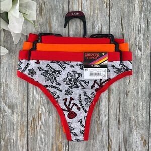Stranger Things Halloween Thong Panties Underwear 3-Pack Size S